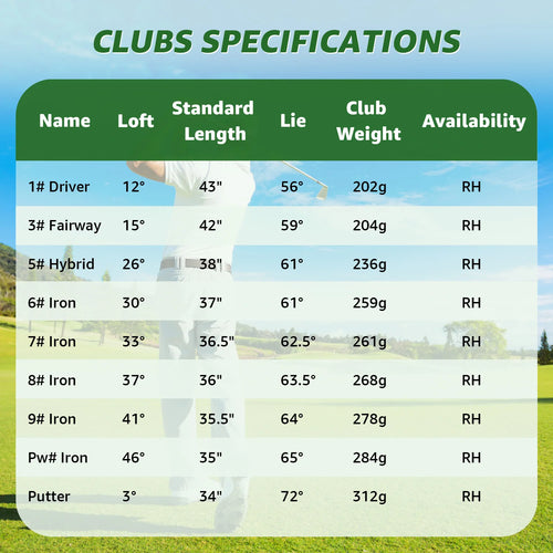 10 Piece Men Or Women  Golf Clubs Set Right Hand  Includes Stand Bag