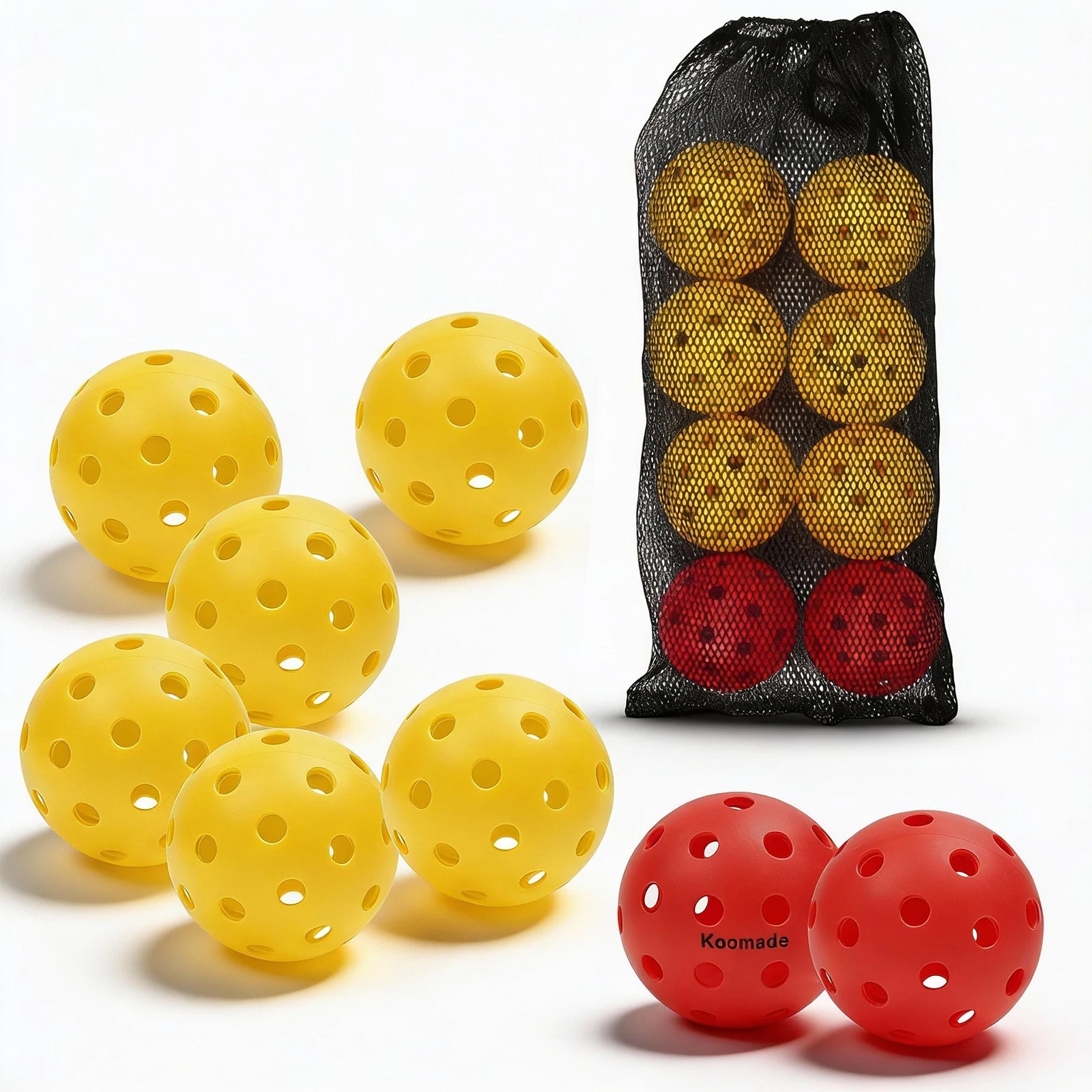 8/16pcs Pickleball Balls 40 Holes Colorful and Durable