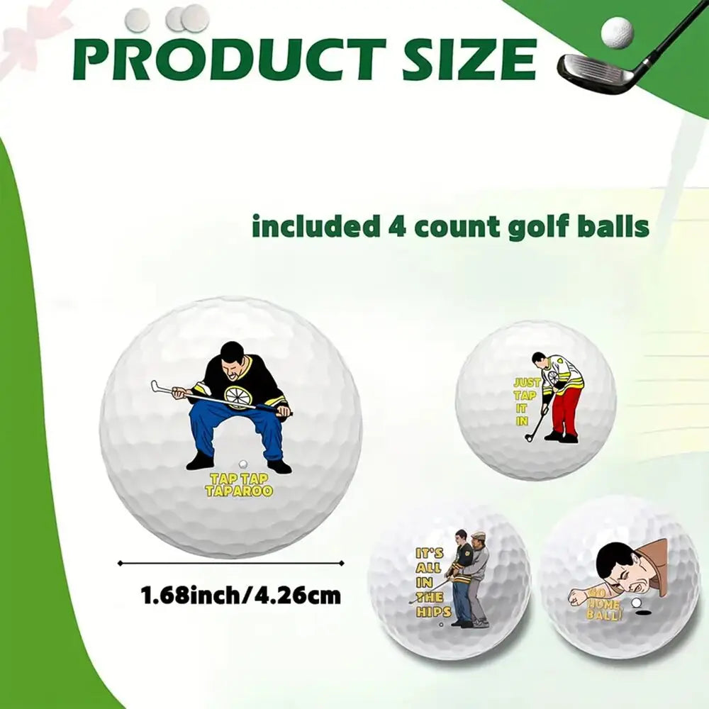 4 Counts Funny Golf Balls Funny Golf Balls Gift Set