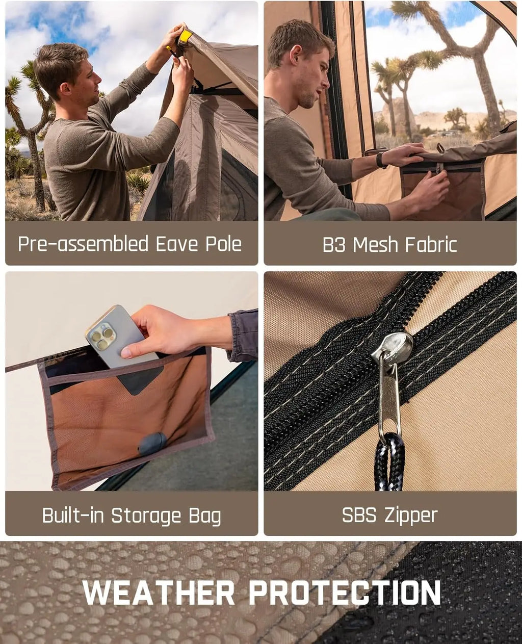 4 Person Pop Up Instant Cabin Tent 60 Second Setup