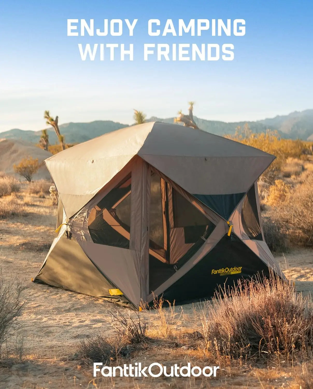 4 Person Pop Up Instant Cabin Tent 60 Second Setup