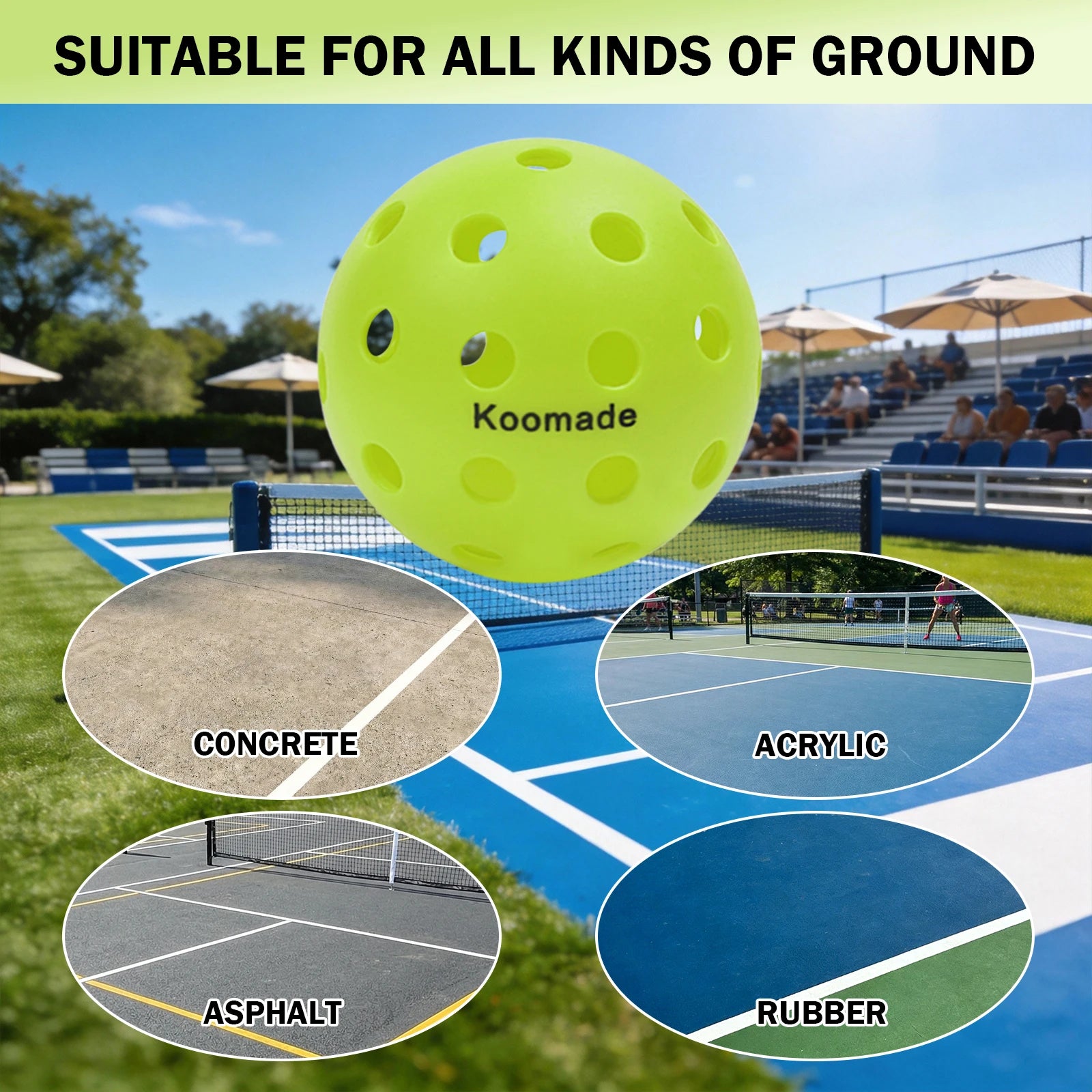 8/16pcs Pickleball Balls 40 Holes Colorful and Durable