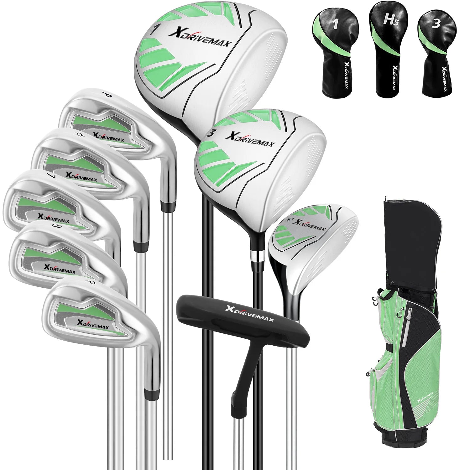 10 Piece Men Or Women  Golf Clubs Set Right Hand  Includes Stand Bag