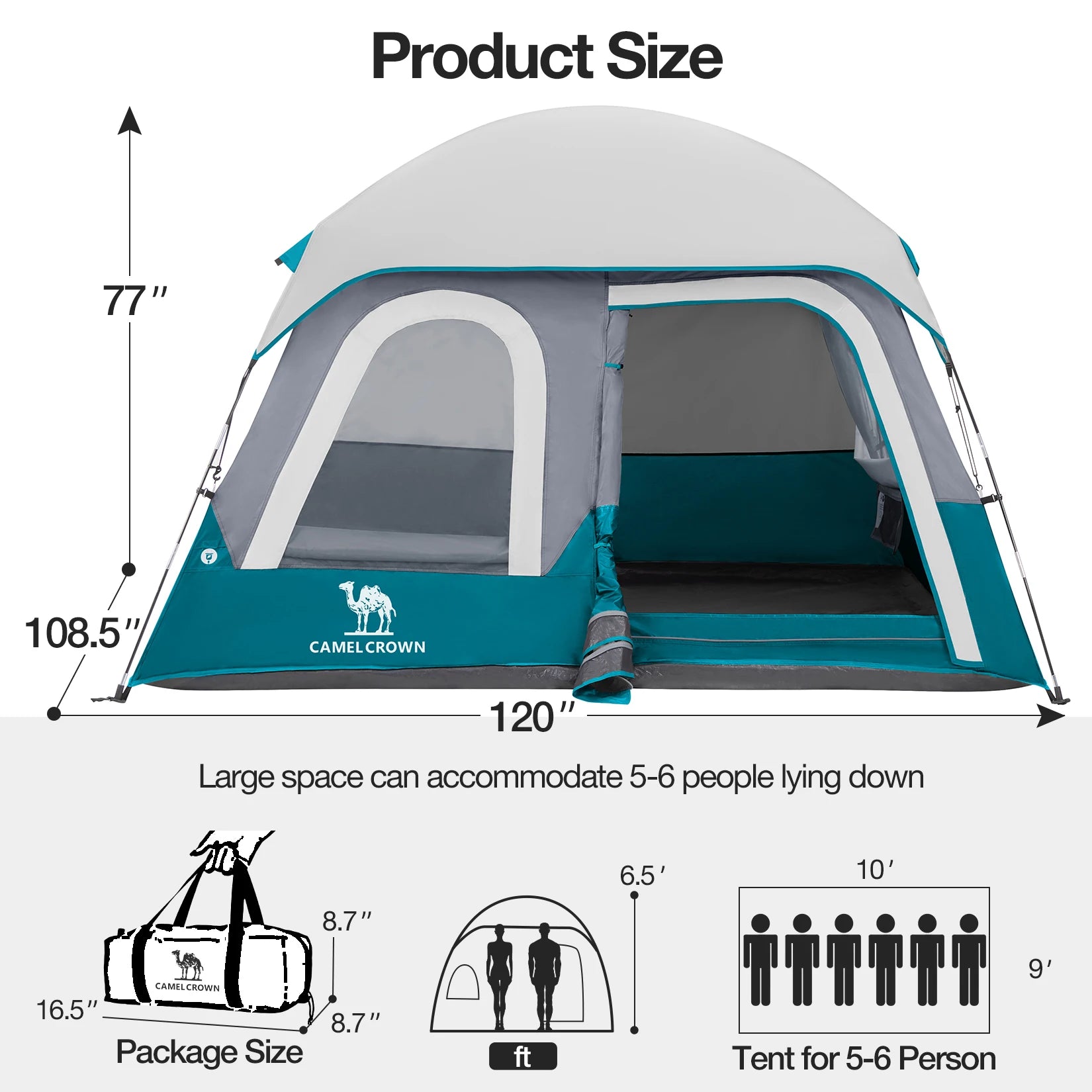 GOLDEN CAMEL 4-6 Person Camping Tents Hand-built Waterproof