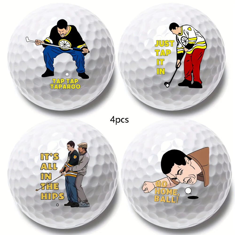 4 Counts Funny Golf Balls Funny Golf Balls Gift Set