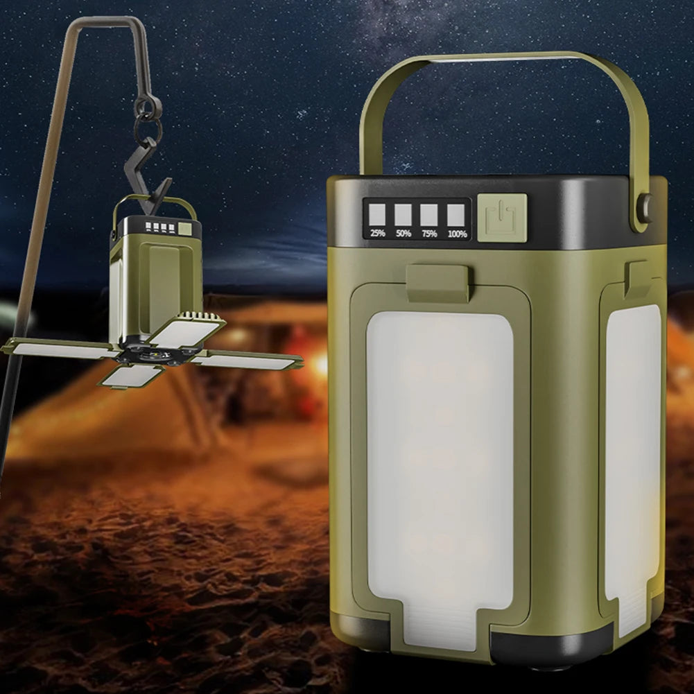 Foldable Camping Light Power Bank Rechargeable Lantern Solar Camping Lantern