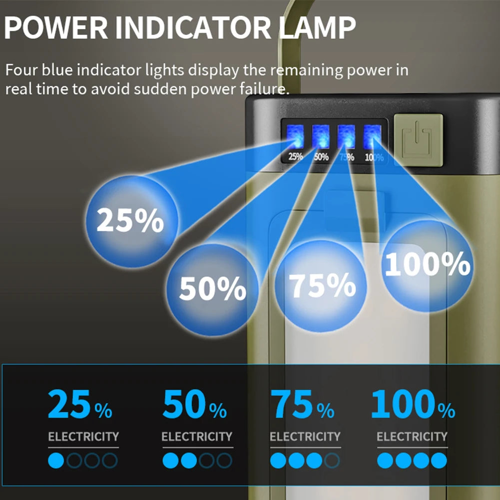 Foldable Camping Light Power Bank Rechargeable Lantern Solar Camping Lantern