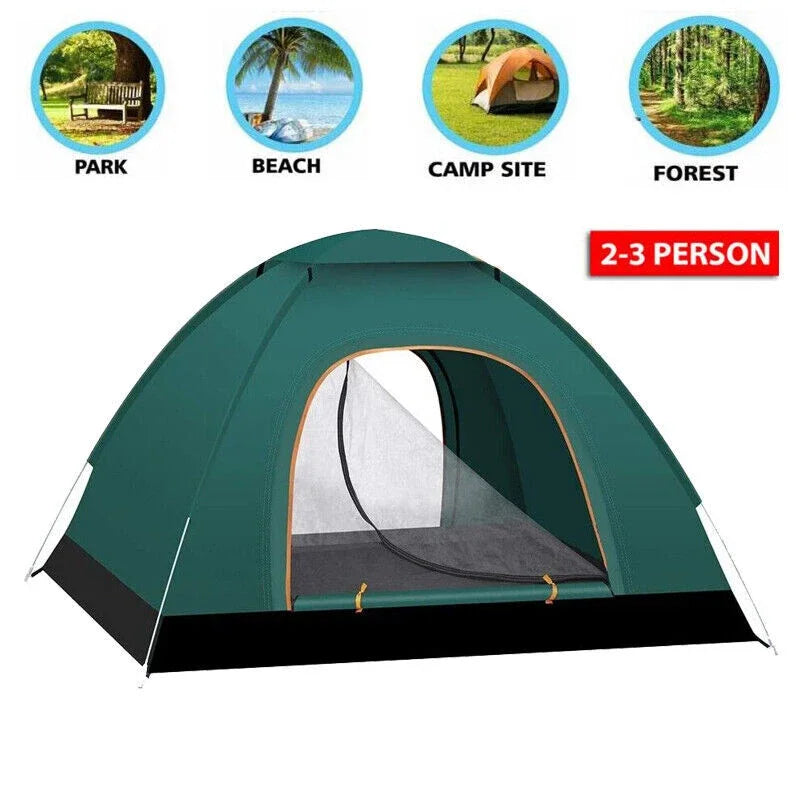 Automatic Camping Tent Pop Up Outdoor Hiking Waterproof Sun Proof Portable Backpacking Folding Tents Travelling Tools 2-3 Person